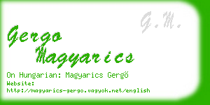 gergo magyarics business card